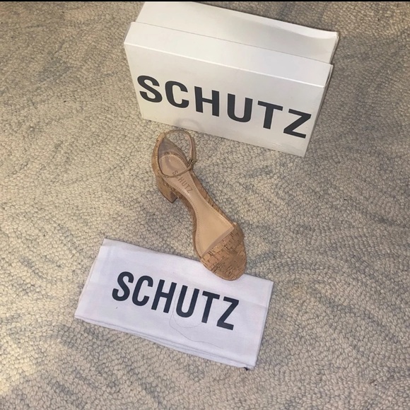 Schutz Cork Chimes Heels - Picture 2 of 5